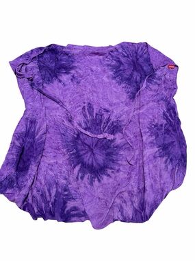 Vintage Surf Style Wrap Skirt/Sarong‎ | 100% Rayon | Purple Tie-Dye